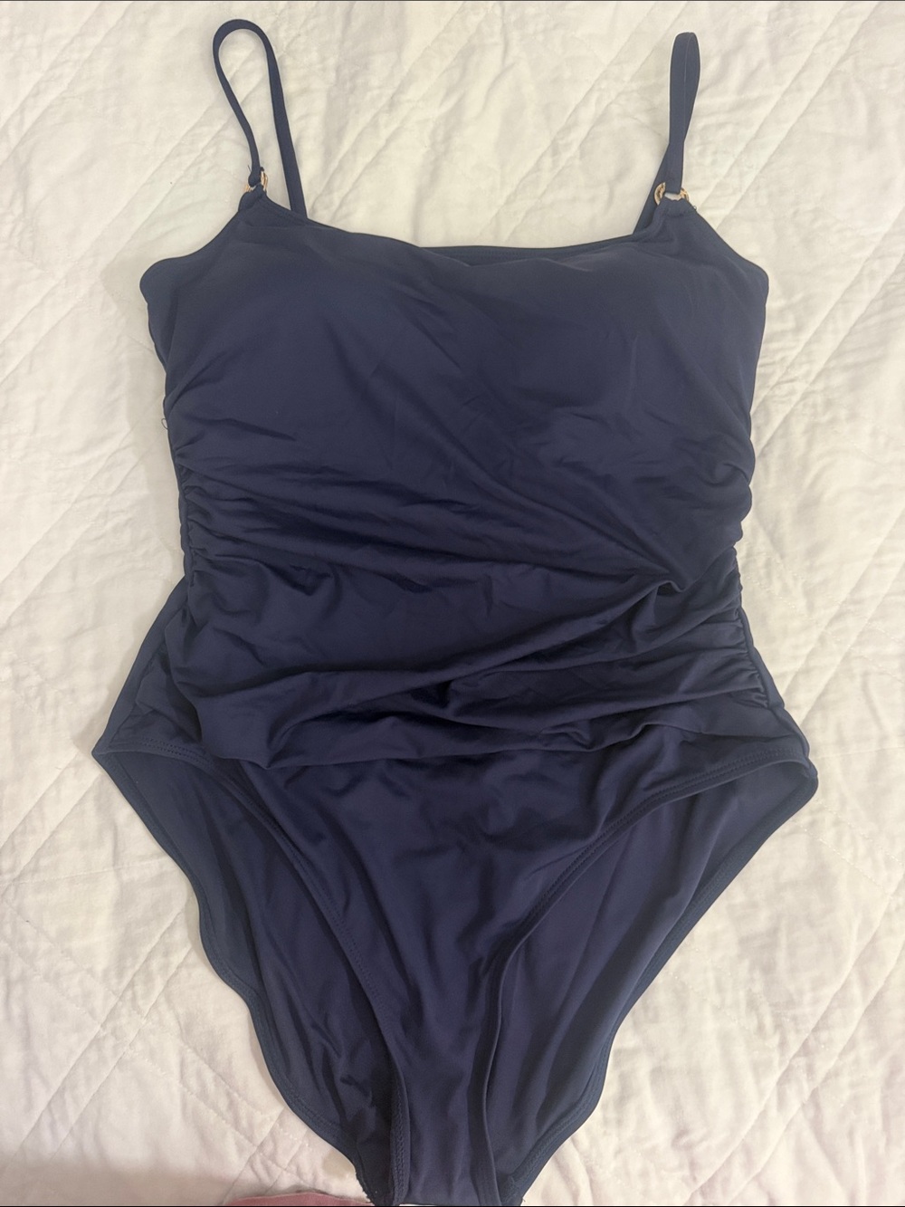 Anne Cole Navy Blue One-Piece Swimsuit